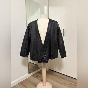 Vintage Leather & Lace England Black Leather Jacket Men's L/XL